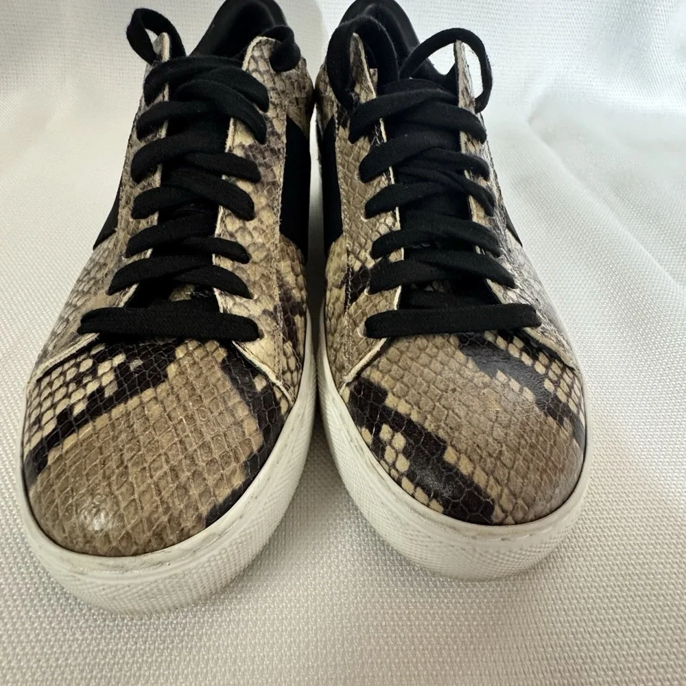 M. Gemi Woman's The Volata Snakeskin Print Leather Sneaker Size IT37 US‎ 7